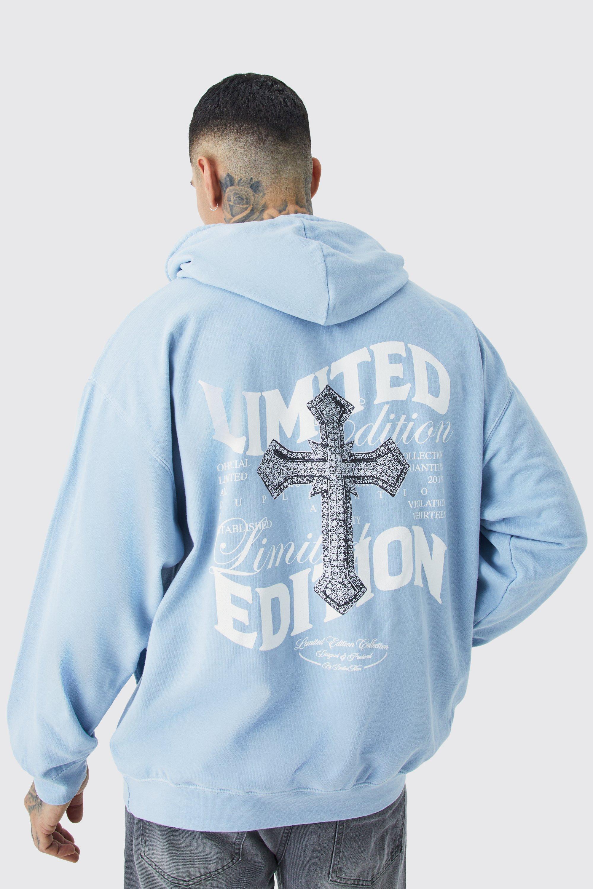 Light blue graphic hoodie on sale